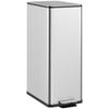Trash Can 20L, Soft-Close Lid, Deodorant Compartment, Fingerprint-Proof, Stainless Steel, Silver