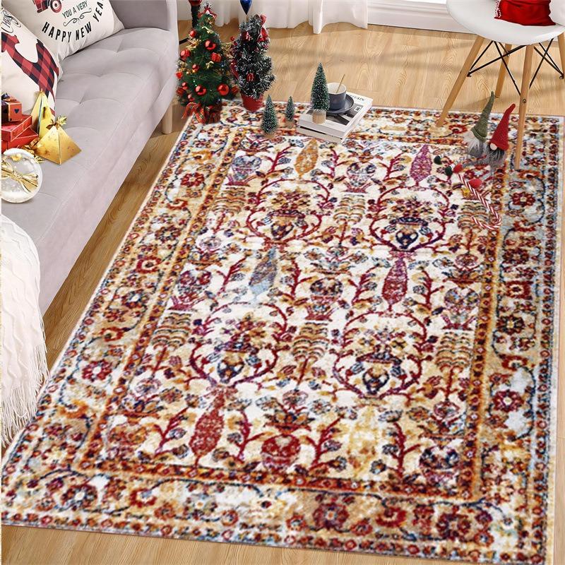 Klasyczne Europejskie Maty Zmywalne Odporne na Plamy Pełne Pokrycie Dywany do Salonu z Antypoślizgowym Chłonnym Dywanikiem Nocnym