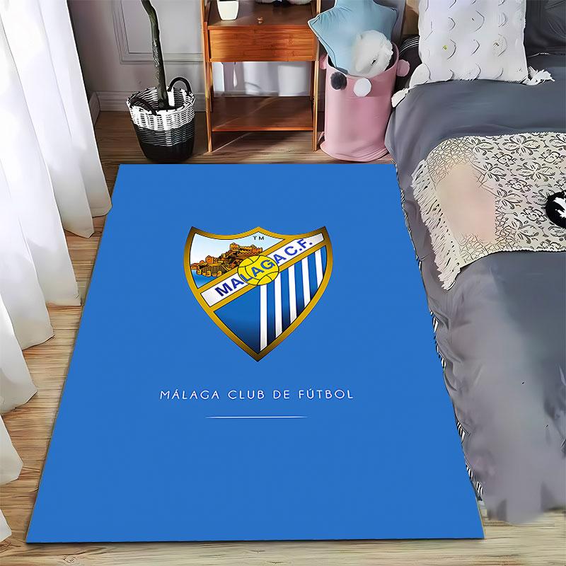 Málaga C.F. Logo Carpet suitable as a non-slip mat for the living room or bedroom sofa