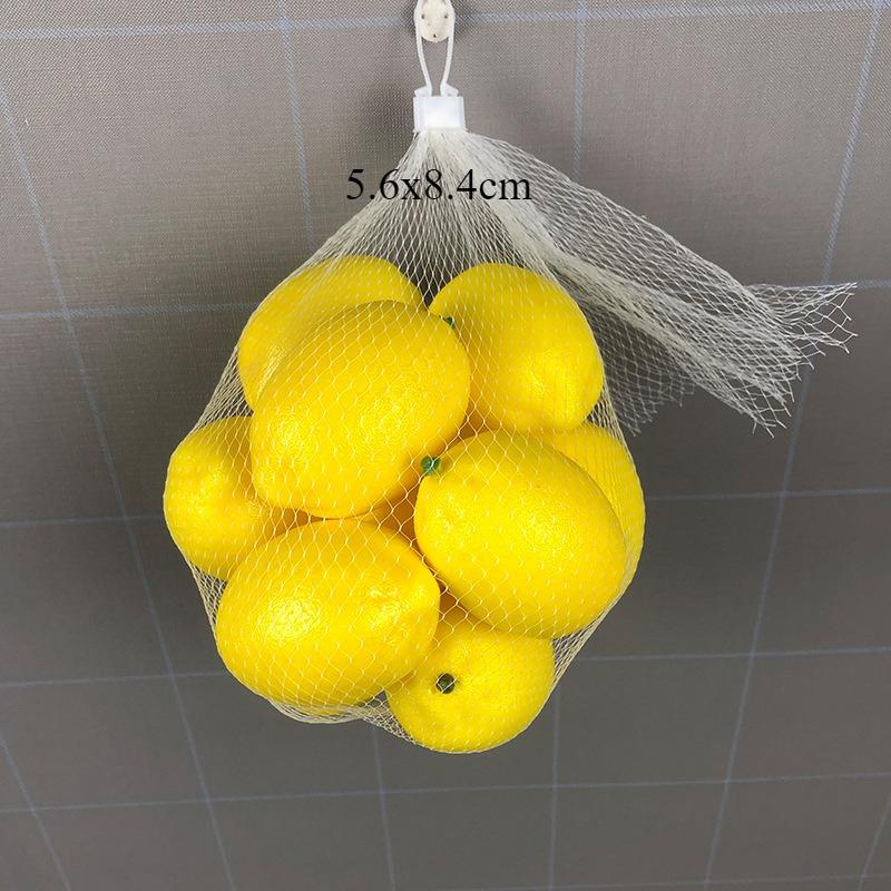 Simulated Lemon Ornament Yellow Lemon Sculpture Fake Fruit Model Artificial Fruits Photography Prop Simulated Fruit Model Statue