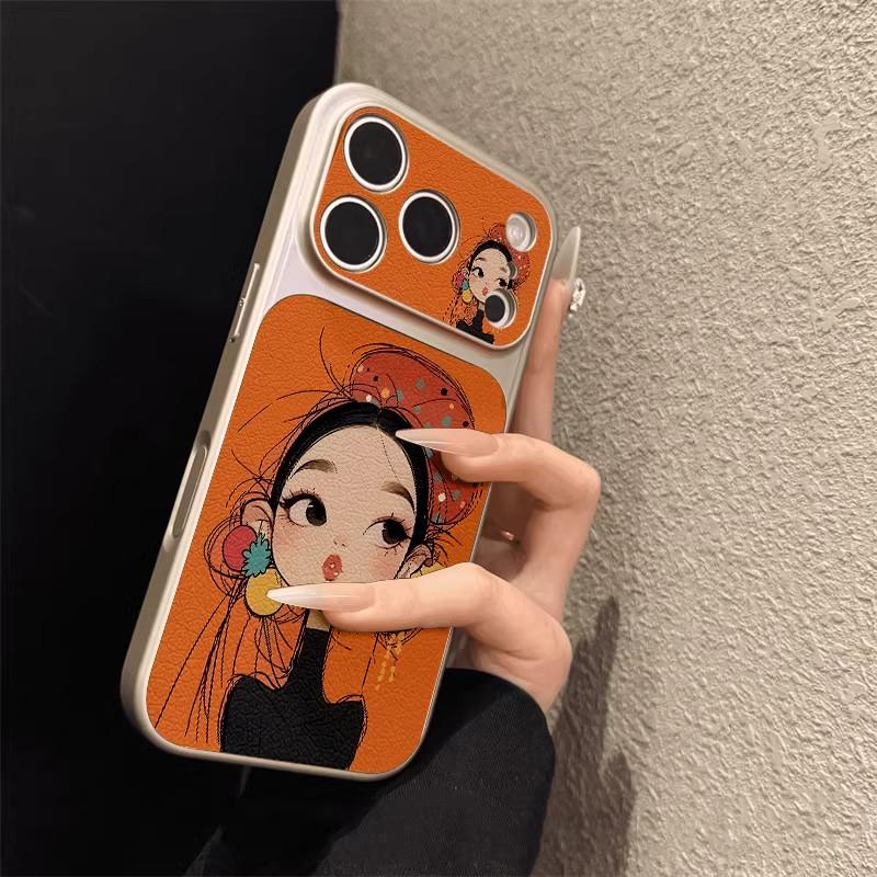 

Pretty girl for iPhone17promax mobile phone case Apple 16pro new niche Apple 13