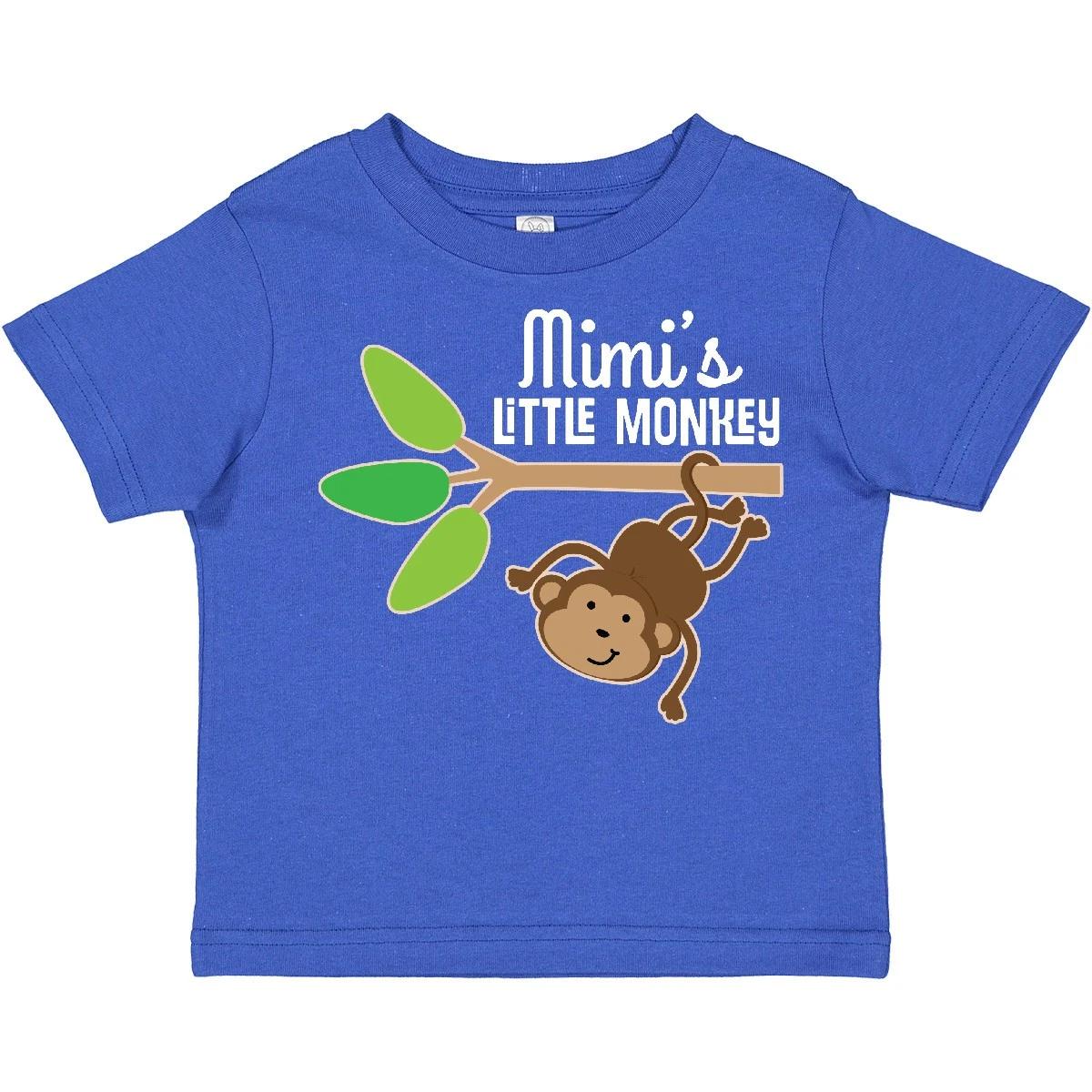 Inktastic Mimi Little Monkey Grandchild Toddler T-Shirt Mimis From Grandson Kids 160