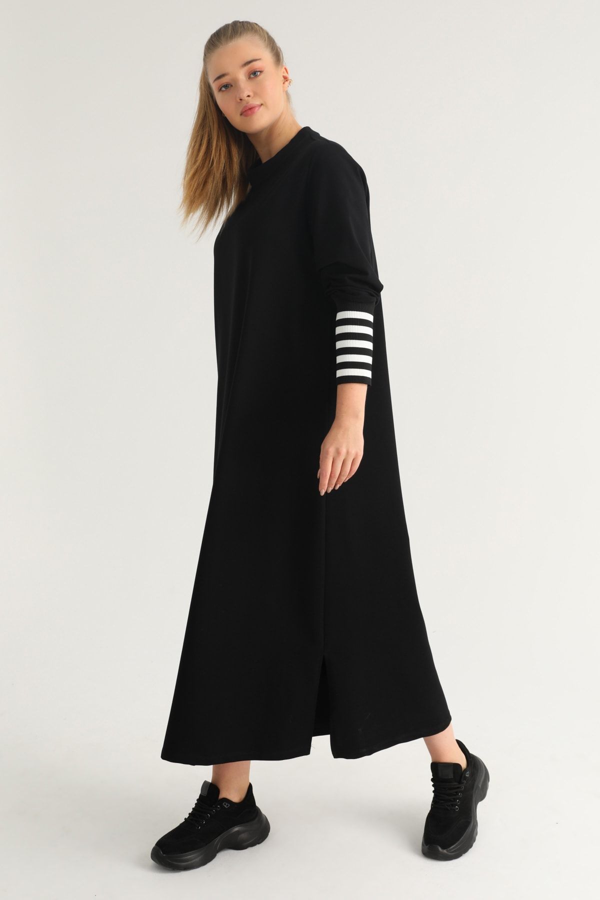 

Женское платье большого размера, черное платье в рубчик больших размеров 2XL