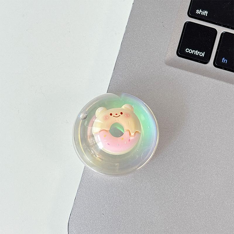 Cute Mini Bear Niche Design Transparent Airbag Mobile Phone Holder Lazy Desktop Chasing Drama Support Accessories Paste