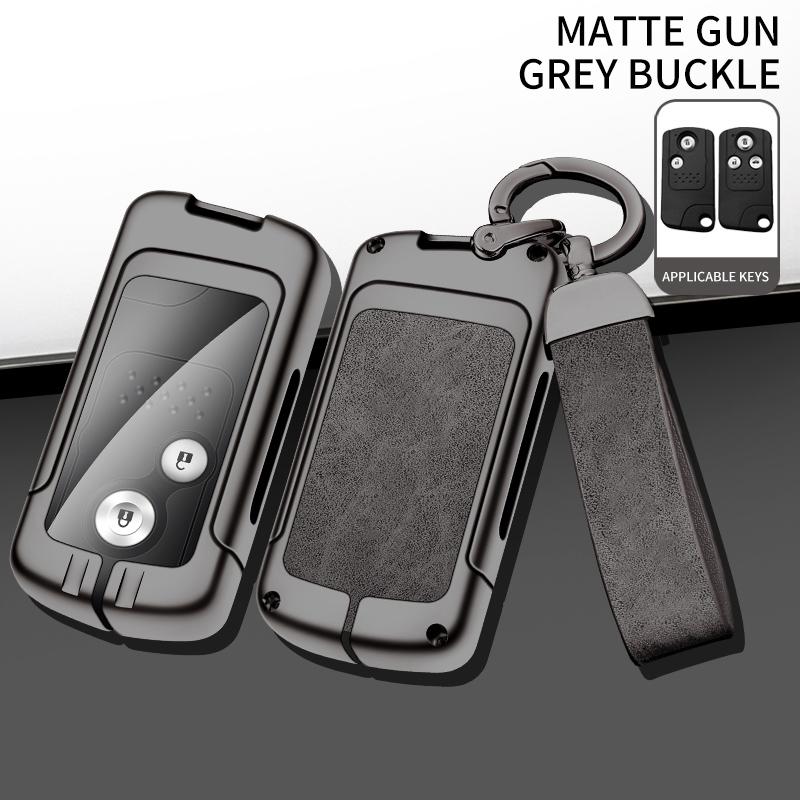 Car Metal Key Case Cover Shell Fob for Honda Fit Jazz Shuttle GP2 Spada StepWgn RG1 Freed Spike Ge6 Key Chain Accessories