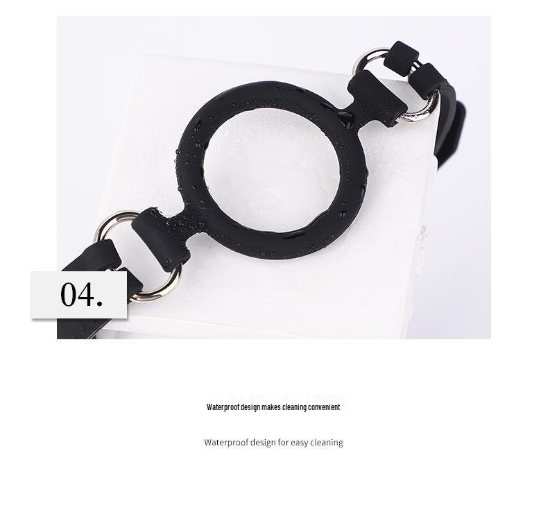 Silicone O-Ring Gag for BDSM, Female Slave Play, Deep Throat, Mouth Biting, Adult Ball Gag.