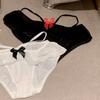 Solid Colors Girls Fitness Bow Ice Silk Low-Rise Thong Female Lingerie Underwear Lolita Panties