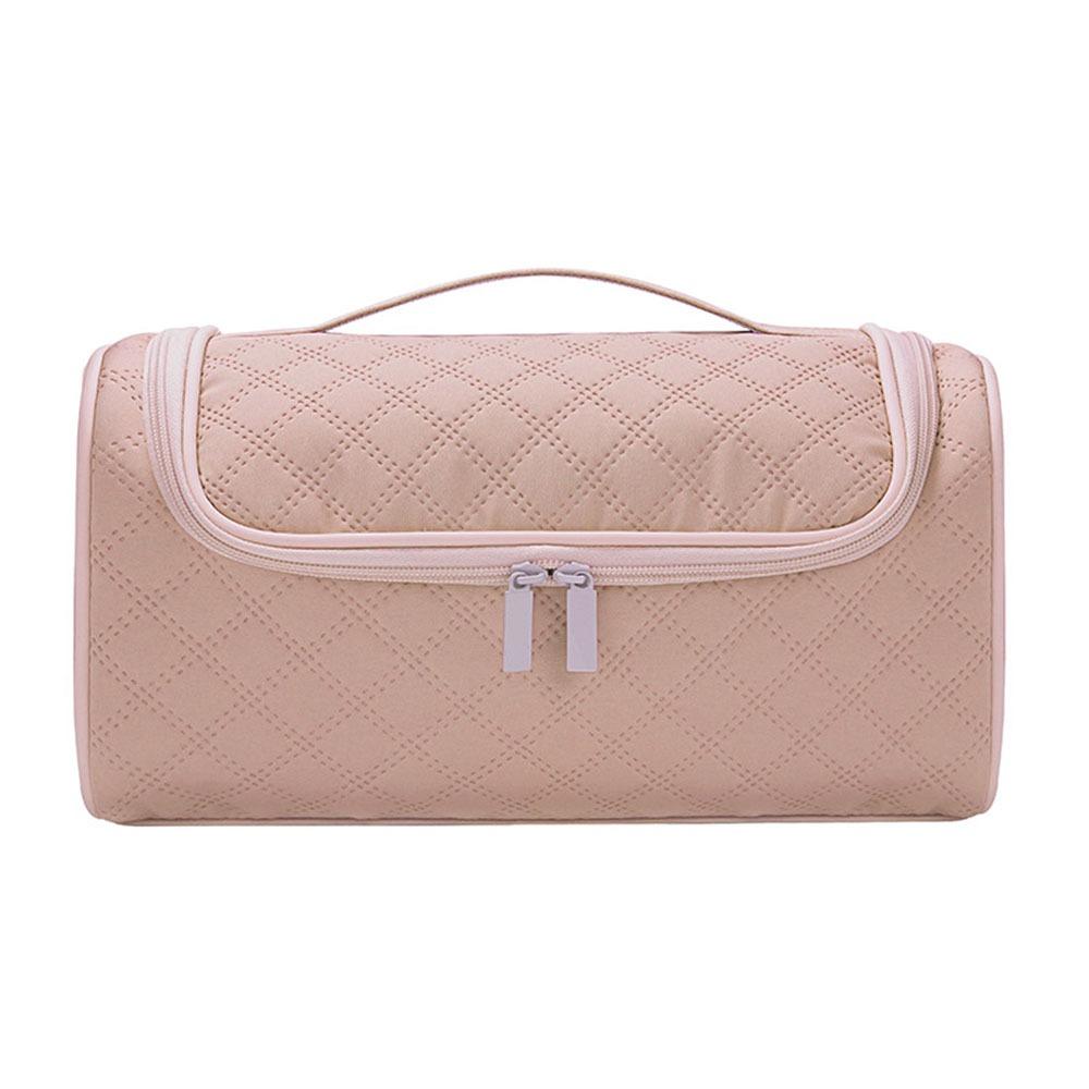 Einfarbige Lockenwickler-Tasche mit Doppelreißverschluss, Aufbewahrungspouch für Glätteisen, Reise