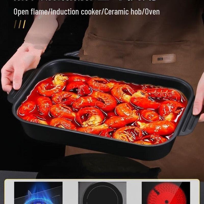 ZISIZ 32cm Rectangular Deepened Roast Fish Pan