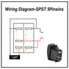Green Led Light Bar Rocker Switch SPST 5Pins/DPDT 7Pins For Car Marine Boat IP68 NARVA Carling ARB Auto Parts Camper Replacement Switches4