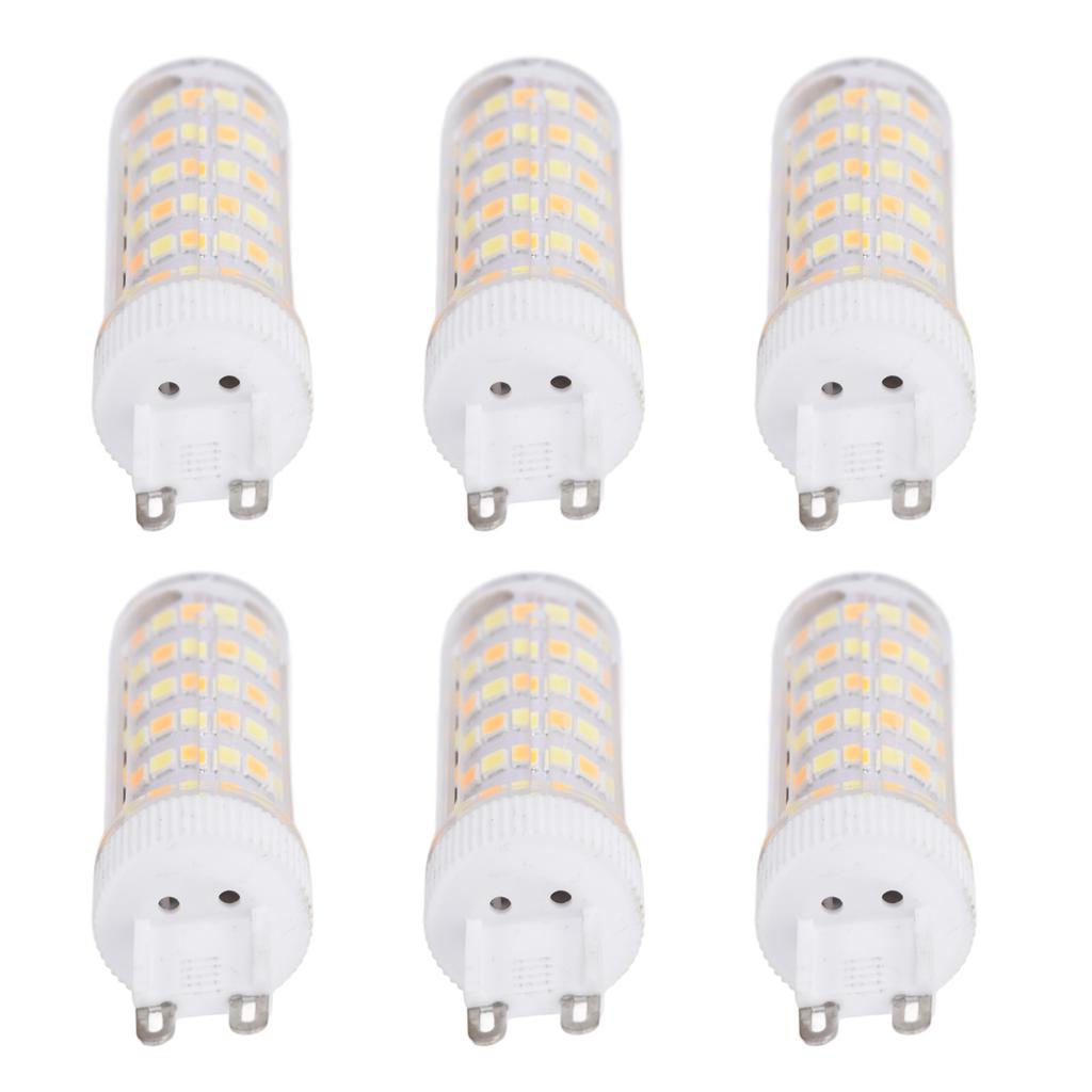 6PCS 104LED Light Bulb 12W 85?265V G9 Bulb 3 Light Color Small Wall Lamp Bulb for Home