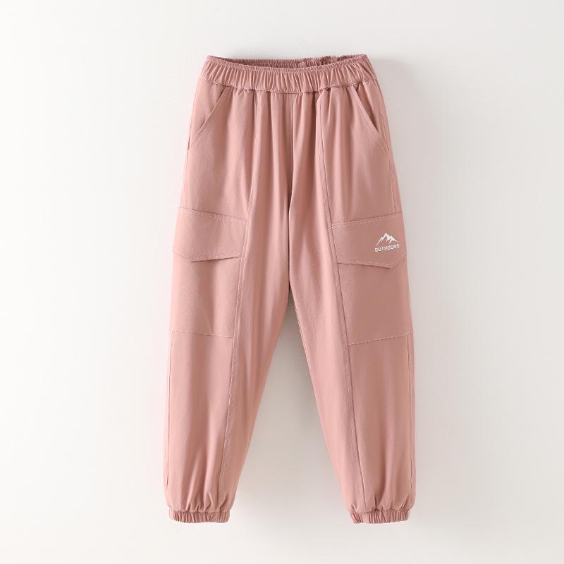 Kids  Thickened Cotton Cargo Pants – Three-Layer Winter Warm, Silk-Lined, Water & Stain Resistant for Boys and Girls 120 (Height 105-115 cm)