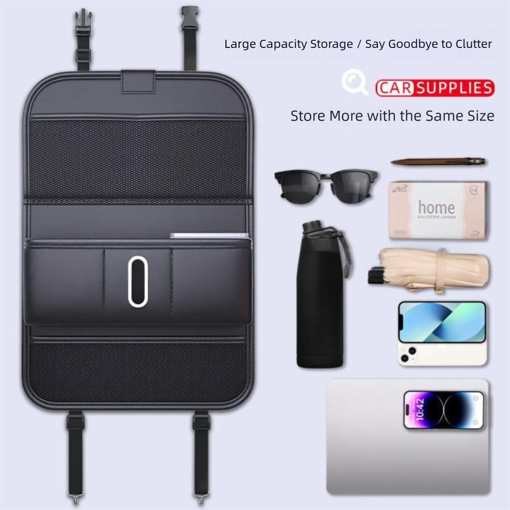 with Foldable Tray Backseat Storage Bag Seat Anti Kick Guard  Car Interior Accessories