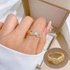 Real Gold Cross-Wound Fashion Ring Opening Adjustable Simple Jewelry Japanese Ring Couple Ring