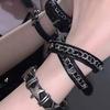 Pu Leather Gothic Rivet Star Fashion Bracelet For Daily Party Performances, Christmas And Halloween Costumes