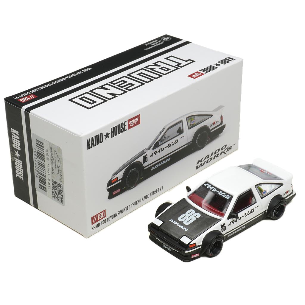 KHMG 180 In Stock 1:64 Toyota Sprinter Trueno AE86 IMAIRACING V1 Diecast Car Model Kaido House MINIGT
