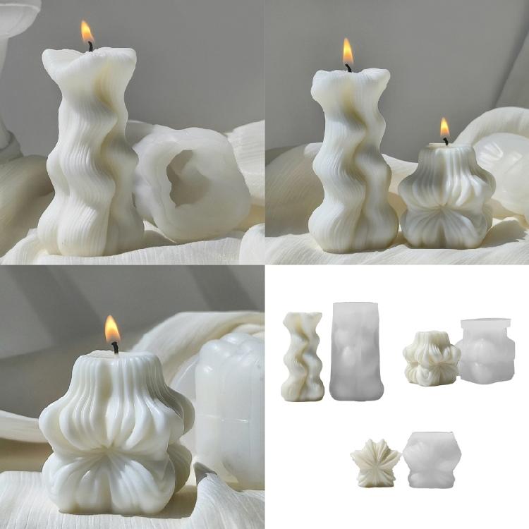 Silicone Geometric Candle Maker Mold Easy Demold Silicone Candle Mold for Handmade Star Shaped Candle Decoration