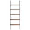 VidaXL Étagère inclinée à 5 niveaux Marron foncé et noir 64x34x185,5cm 336377