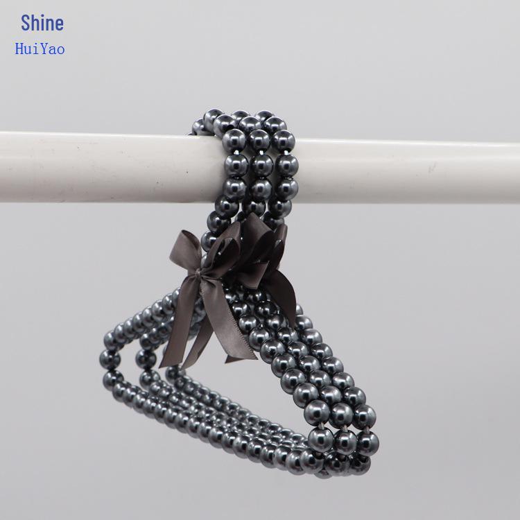 20cm Fashion Pearl Hanger with Bow - Pet, Dog, and Children's Plastic Hanger