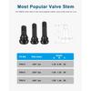 Riseuvo 120pcs Tire Valve Stems - Rubber Snap-in Valves, Tubeless Valve Stems Suit for 0.453 inch Rim Holes on Standard Vehicle Tires (TR412, TR413,