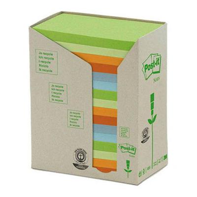 Post-it Recycled Notizen 76x127mm Pastellfarben (16 Pads)