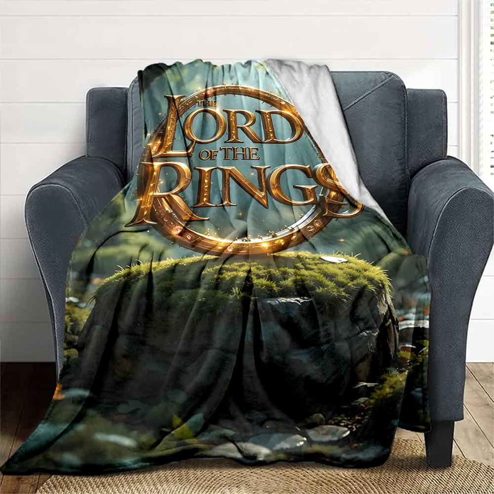 1pc Lord of the Rings Flannel Blanket Soft Warm Throw for Home, Office, Travel, All-Season Cozy Bedding GiftL1293