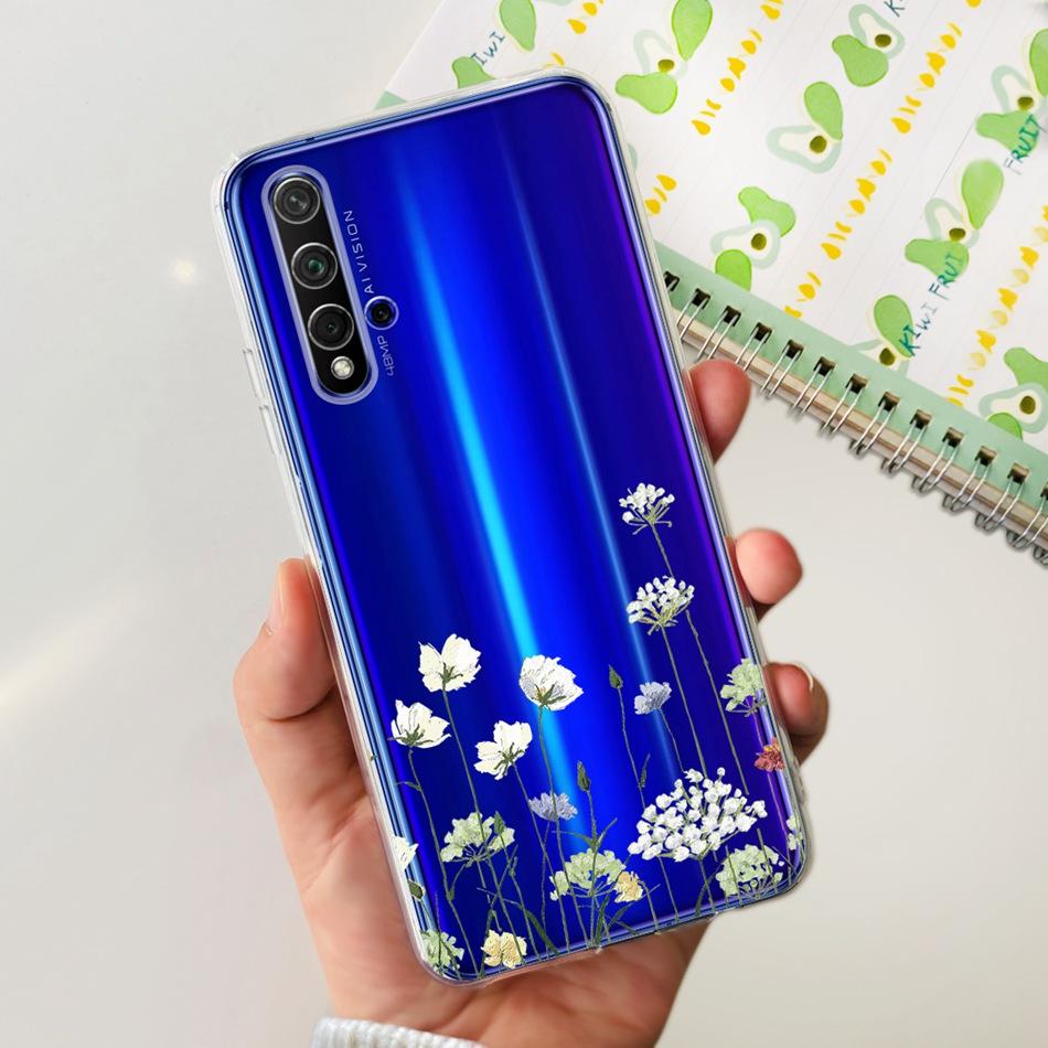 For Huawei Nova 5T Phone Case Nova5T YAL-L21 YAL-L61 YAL-L71 Elegant Printing Soft Silicone Clear TPU Slim Cases