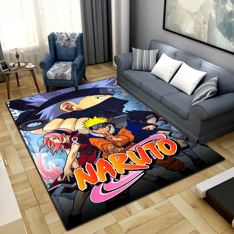 Anime-Naruto Bereichsteppich für Wohnzimmer Schlafzimmer Heimdekoration Coole Filmmatte Bodenmatte -LXR53