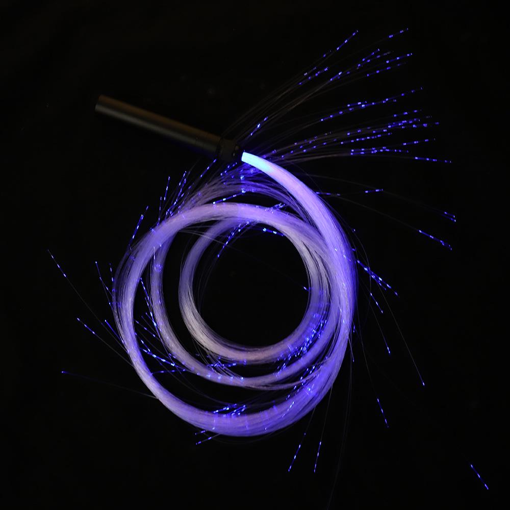 Bunte LED Faseroptik Tanzpeitsche: Nachtclub- & Performance-Leuchtaccessoire