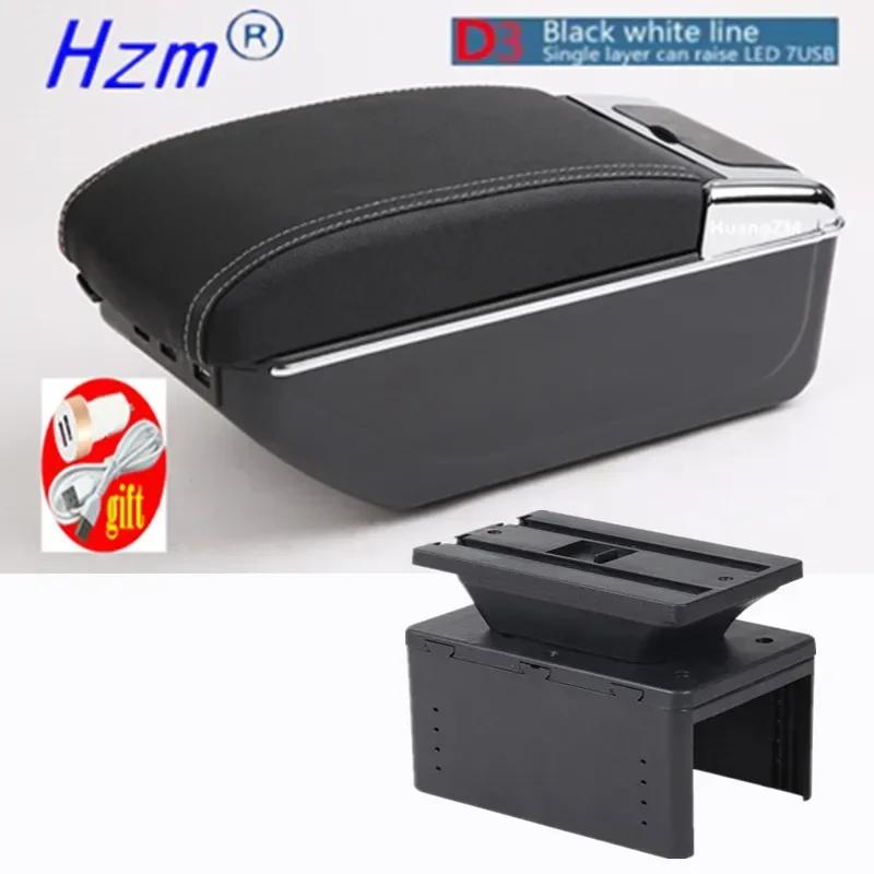For Ford Focus mk1 Armrest Box For For Ford Focus mk1 Universal Car Armrest nterior Parts Center Storage box with USB LED light