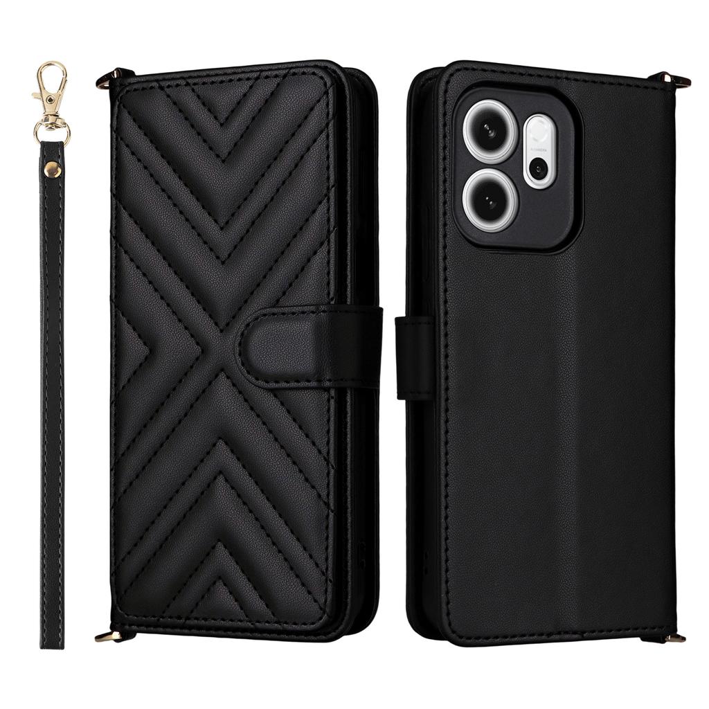 For Samsung Galaxy A37 5G Case 3D Rhombus Grid Imprinted Wallet Leather Phone Cover with Lanyard