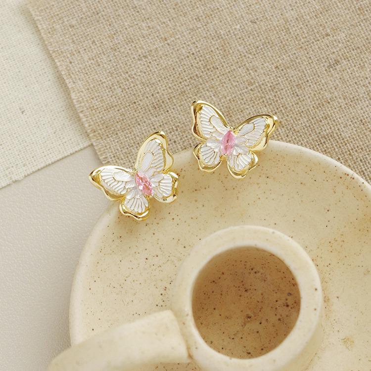 Chic Butterfly Pearl Tassel Necklace & Earrings Set: Luxurious, Girly Fashion