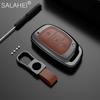 Zinc Alloy+Leather Car Key Case Cover Shell For Hyundai Elantra Tucson I40 I20 I10 Ix35 Ix45 Creta Santa Fe H-1 Auto Accessories