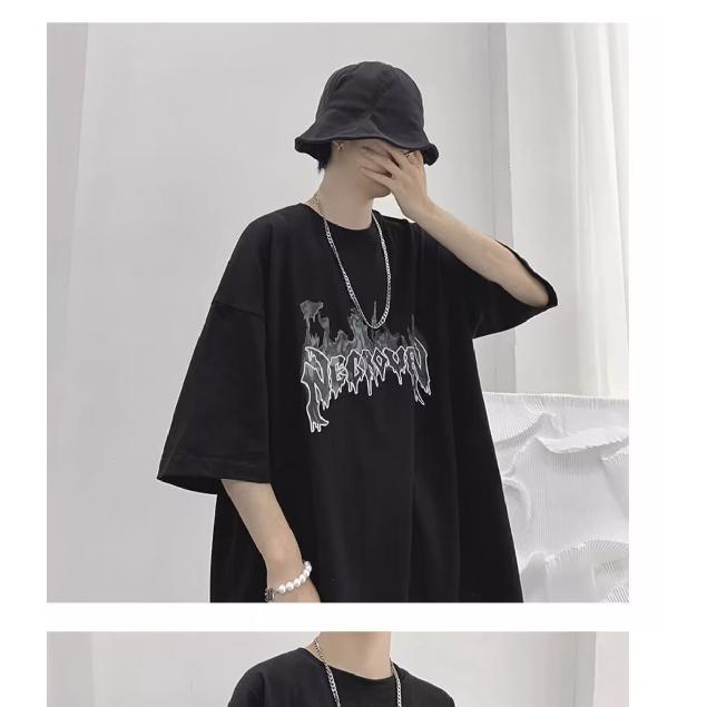 Tricou nou cu mâneci scurte pentru bărbați în timpul verii, tendință în stil coreean, top simplu cu jumătate de mânecă, tricou lejer casual de marcă în stil Hong Kong