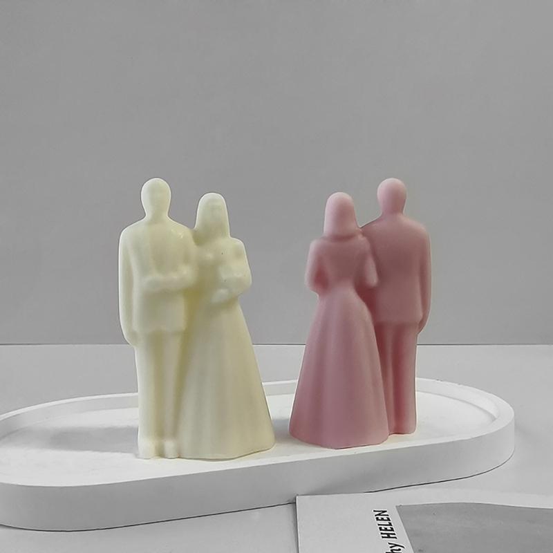 Silicone Mold Romantics Couple Aromatherapy Candle Molds Epoxy Resin Mould for Y Crafts Home Decorations