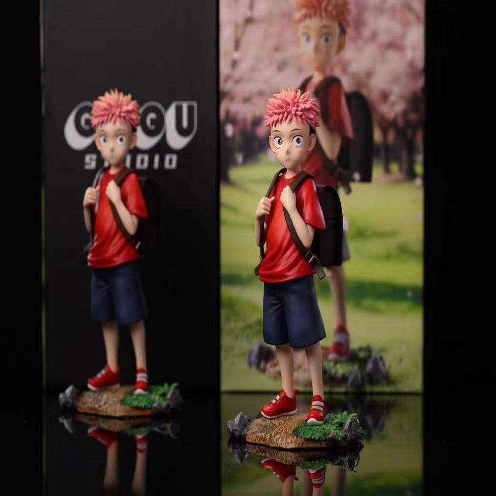 15CM Jujutsu Kaisen Anime Figure Childhood Backpack Itadori Yuji Fushiguro Megumi Cute Figure Model PVC Collection Toy Gift
