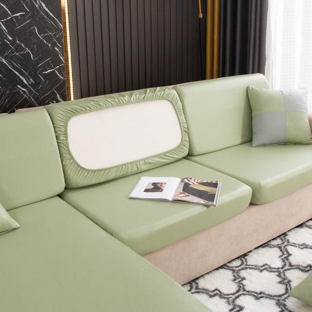 

2021 новый продукт, чехол для диванной подушки из искусственной кожи, однотонный чехол для дивана, четыре сезона, водонепроницаемые чехлы для дивана, чехлы для стула и дивана Seat Length 50-65cm