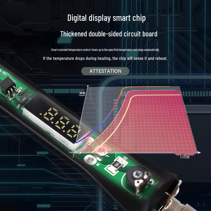 Adjustable Temperature High-Power Electric Soldering Iron Set for Household Repair