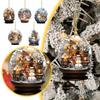Weihnachtsschneemann 2D Acrylglaskugel Schmuck einzigartiger Stil Schneeflocke Dekoration exquisite Kugel Anhänger