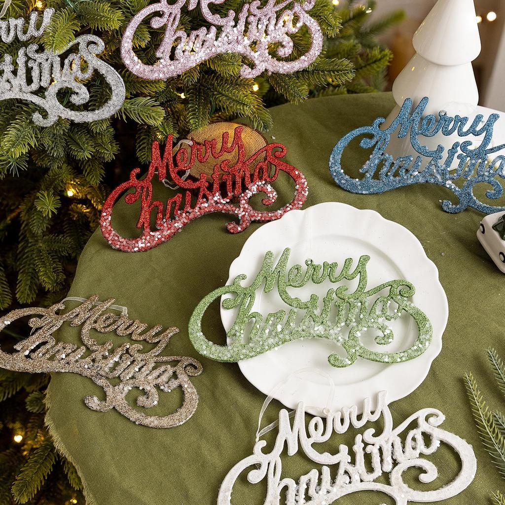 Hot-Selling Merry Christmas Letter Pendant Wreath - Creative DIY Tree Ornament