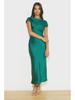 Elegant Satin One-Shoulder Fishtail Dress - Backless Slim Fit Design