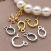 18k Copper-Plated Gold Color Retention Pendant with Openable Clasp for DIY Pearl Necklace or Bracelet with Jade Velvet Ornaments.