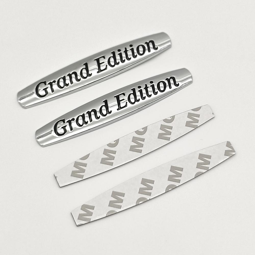 2pcs 3D Metal Logo Avantgarde EXCLUSIVE Sticker Grand Edition Emblem Car Fender Badge For Mercedes Benz AMG Car Accessories