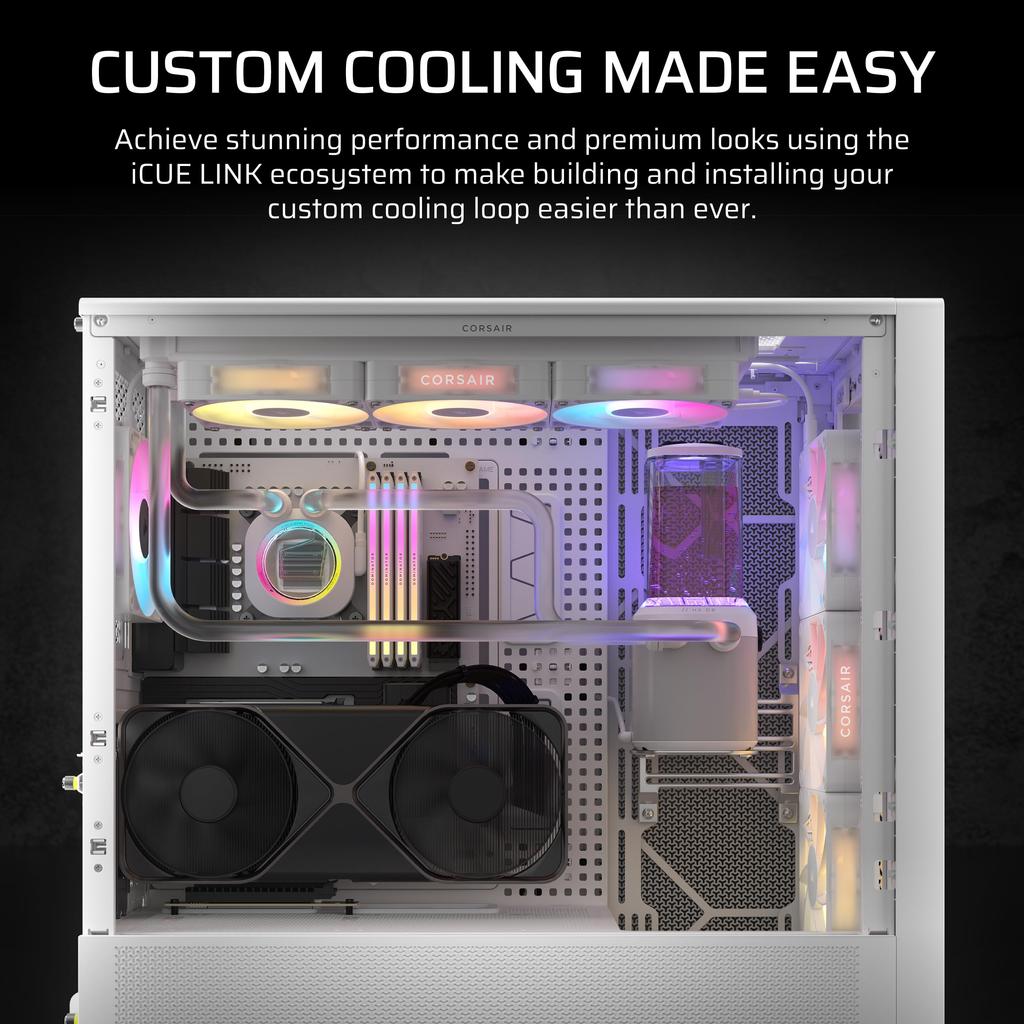 CORSAIR Hydro X Series iCUE LINK XH505i RGB Custom Cooling Kit White (CX-9070019-WW)