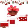 Christmas Red Velvet Ribbon with Wired Edges, Xmas Ribbon Craft Fabric Ribbon for Gift Wrapping Christmas Tree Decoration Crafts Wreaths Supplies