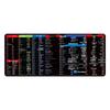 Thick Oversized Desk Mat - Gaming Mouse Pad with Shortcut Keys