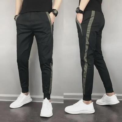 Calças Harem Masculinas Coreanas de Verão Slim-Fit, Leggings Skinny Nove Pontos, Estilo Casual