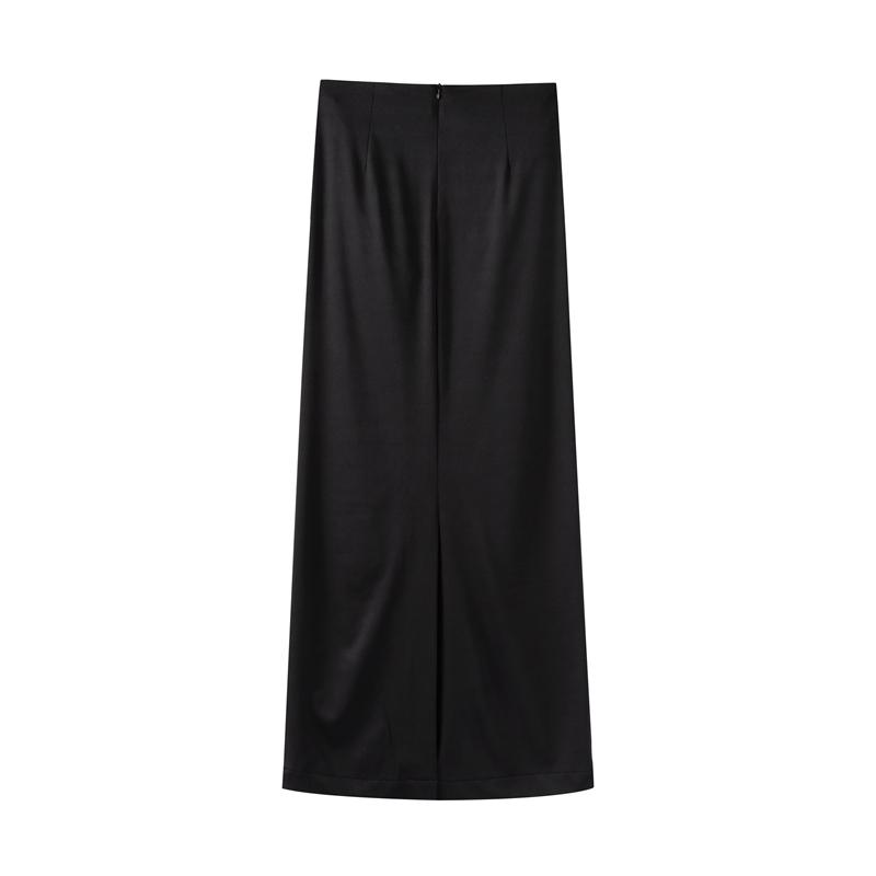 Women's Skirt Sets Sexy Crop Top&Bag Hip Skirt Metal Flower Decoration Lady 2 Piece Set Slim Hollow Out Tops High Waist Maxi Skirts New Fashion Summer