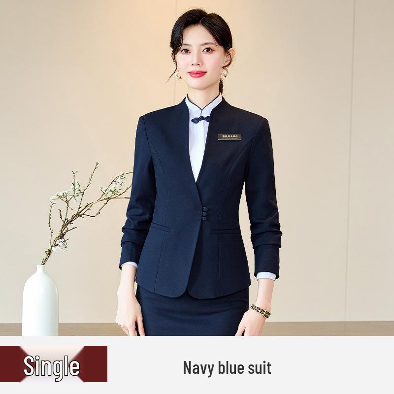 

Комплект женской рабочей одежды премиум-класса: Деловой костюм, Ресепшн отеля, Униформа бортпроводника, Униформа салона красоты M