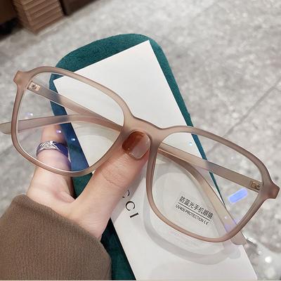 New Trendy Anti-Blue Finished Myopia Glasses Women'S Square Frame Clear Lens Eyewear Unisex Minus Diopter Near Sight Eyeglasses
